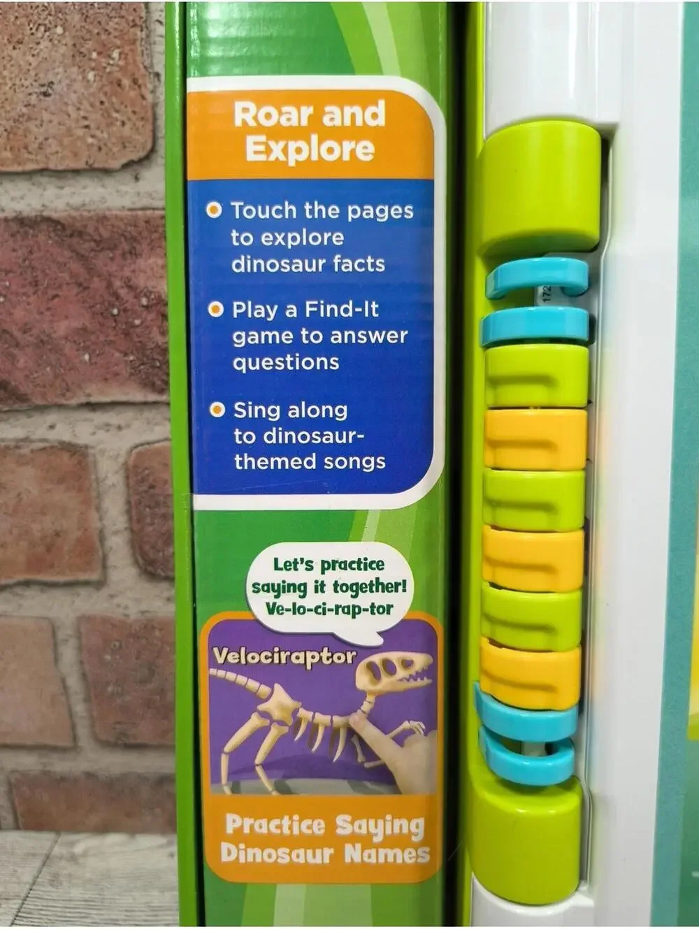 Leap Frog Touch & Learn Dinosaur Electronic Book Toddler Toy Lights Sounds New